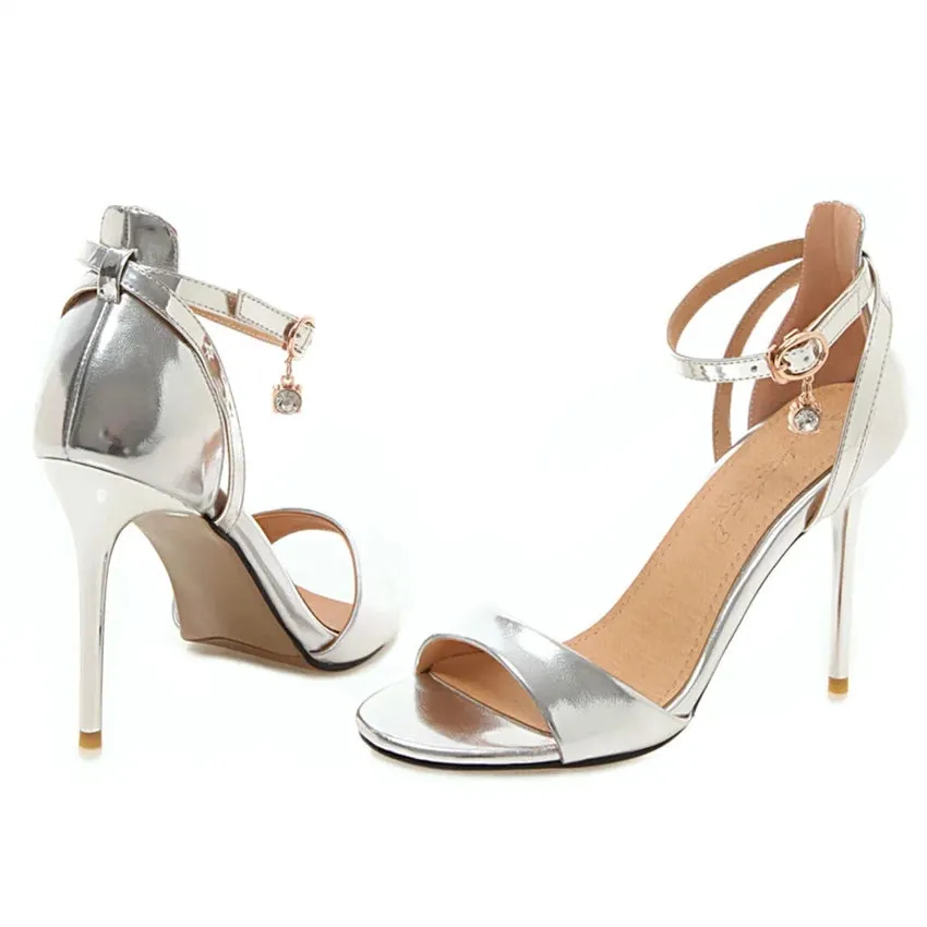 Funki Buys | Shoes | Women's Gold Silver High Stiletto Sandals