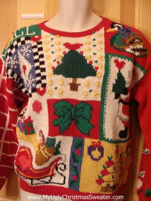 Funny 2sided 80s Ugly Christmas Sweater