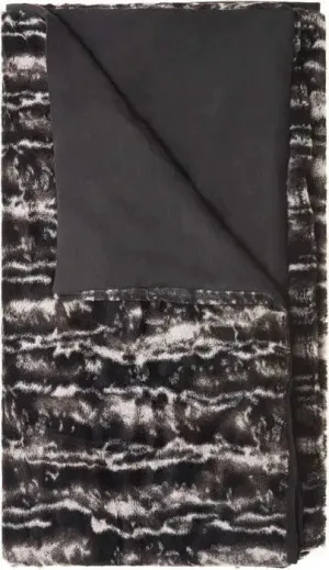 Fur N9508 Black/Silver Throw Blanket