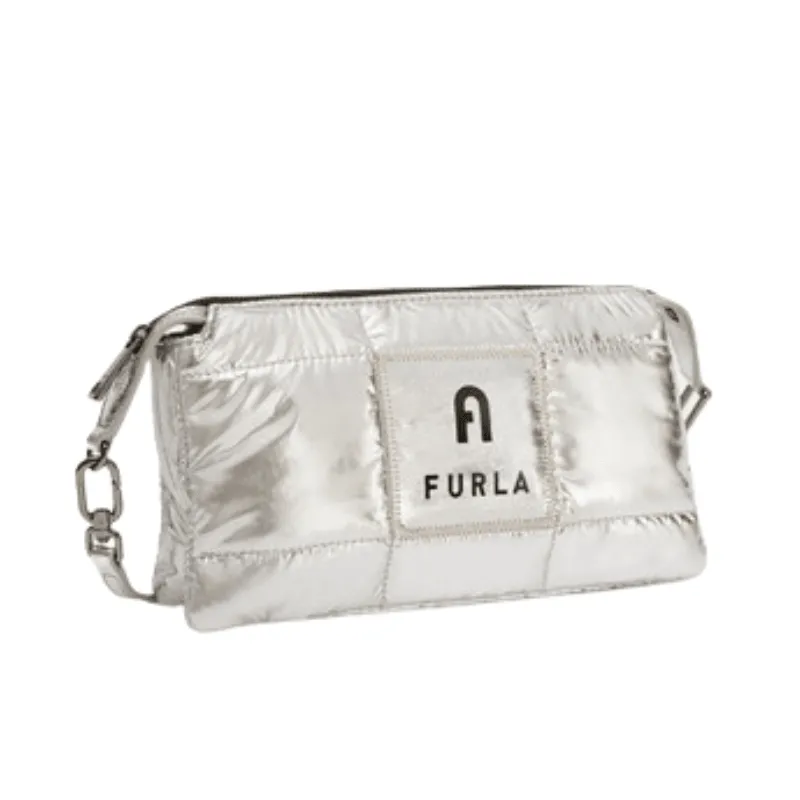 Furla Piuma Mini Shoulder Bag - Silver
