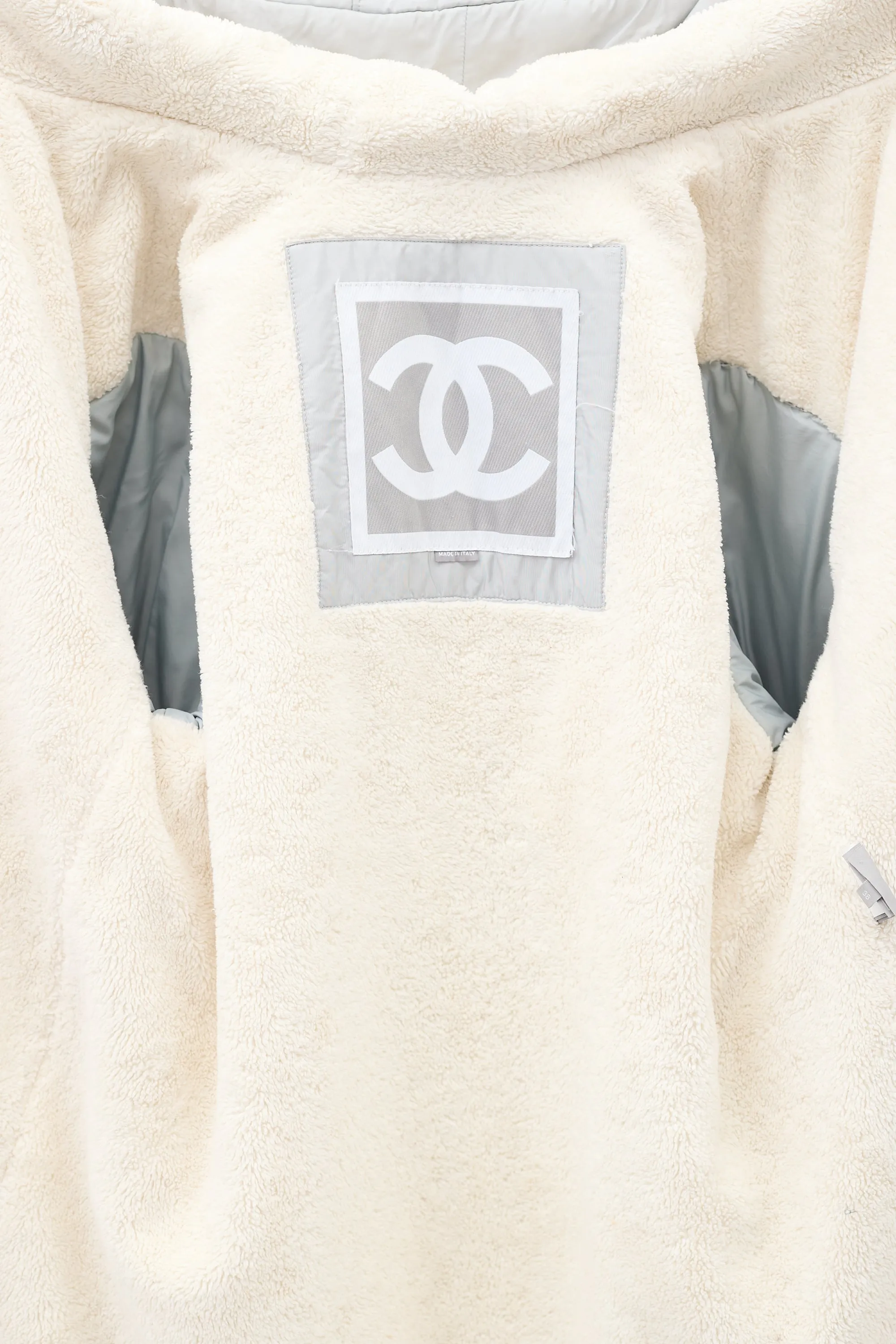 FW 2000 Grey Nylon & Fleece Puffer Coat