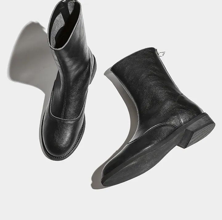 FXSO CHELSEA ANKLE BOOTS WITH ZIP FRONT DETAIL 68665 WHITE RED BLACK