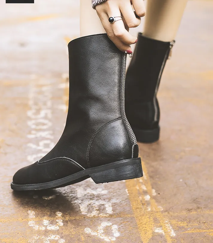 FXSO CHELSEA ANKLE BOOTS WITH ZIP FRONT DETAIL 68665 WHITE RED BLACK