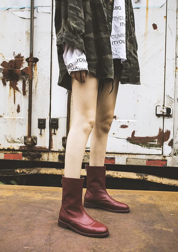 FXSO CHELSEA ANKLE BOOTS WITH ZIP FRONT DETAIL 68665 WHITE RED BLACK