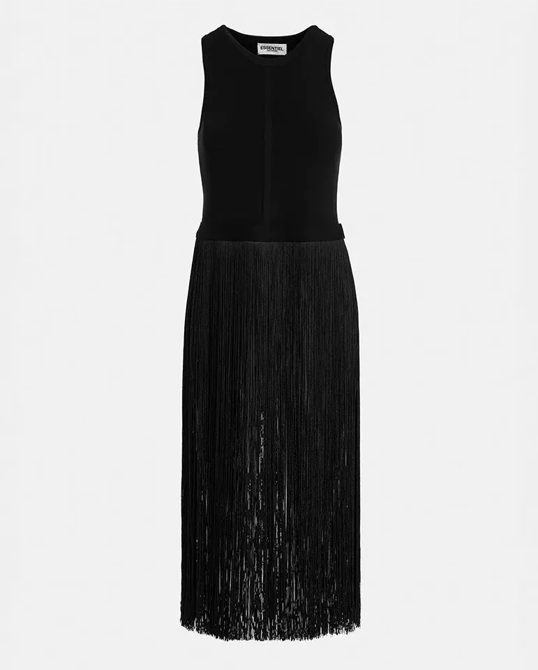 Gabbers Long Fringe top BLACK