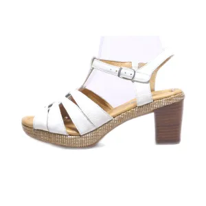 Gabor High-Heel Sandals Leather White Colour For Women