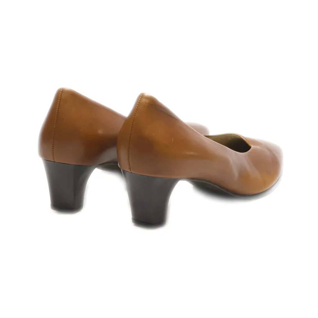 Gabor Mid-Heel Shoes Leather Brown Colour For Women