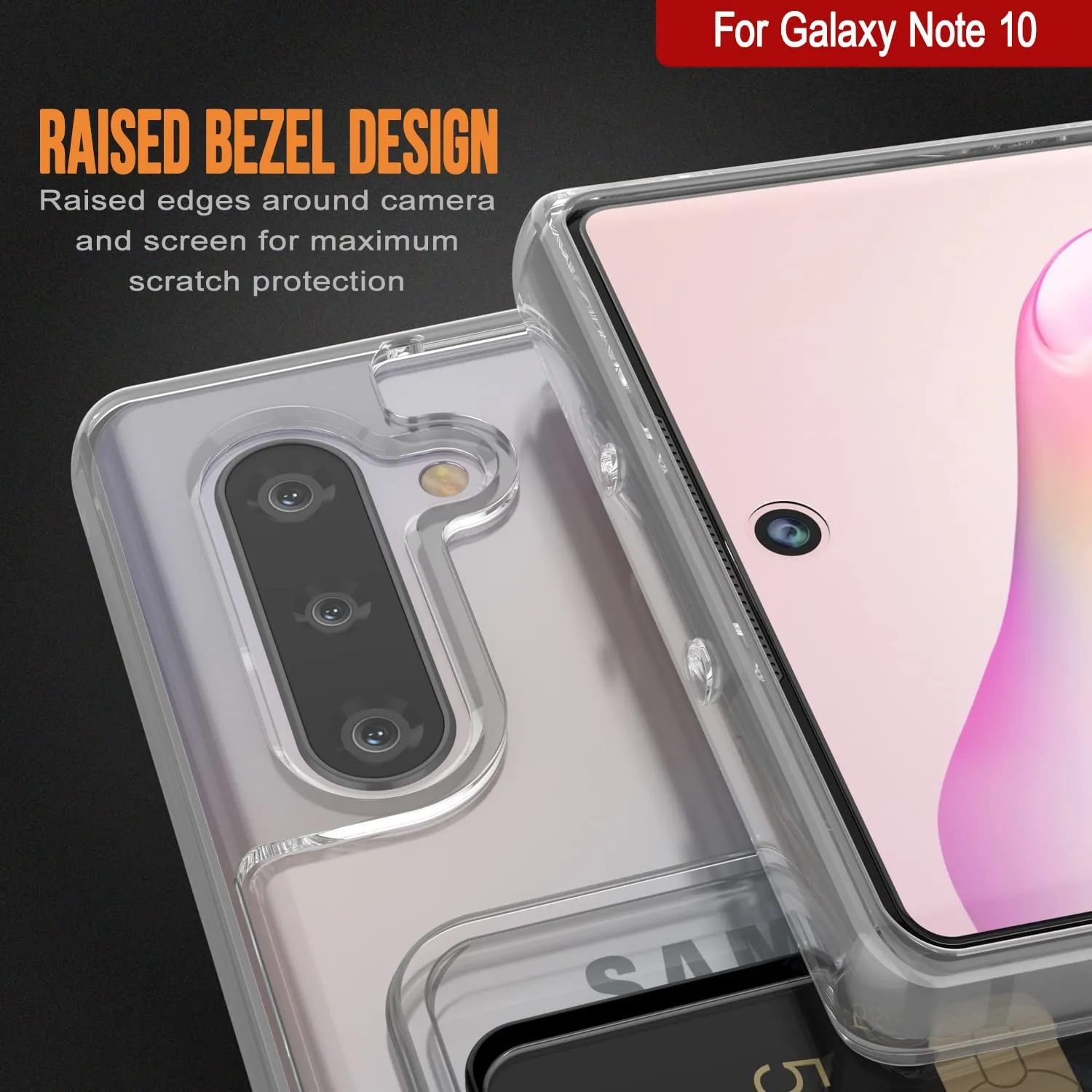 Galaxy Note 10 Card Holder Case [Crystal CardSlot Series] [Slim Fit]