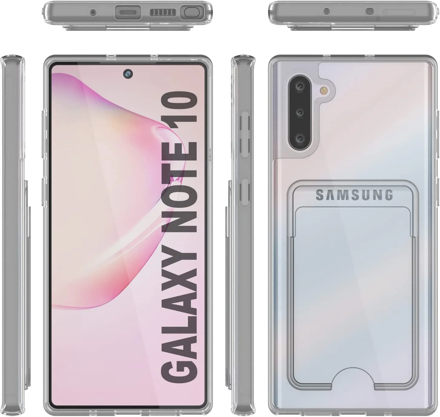 Galaxy Note 10 Card Holder Case [Crystal CardSlot Series] [Slim Fit]