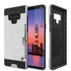 Galaxy Note 9 Case, PUNKcase [SLOT Series] Slim Fit  Samsung Note 9 [Silver]