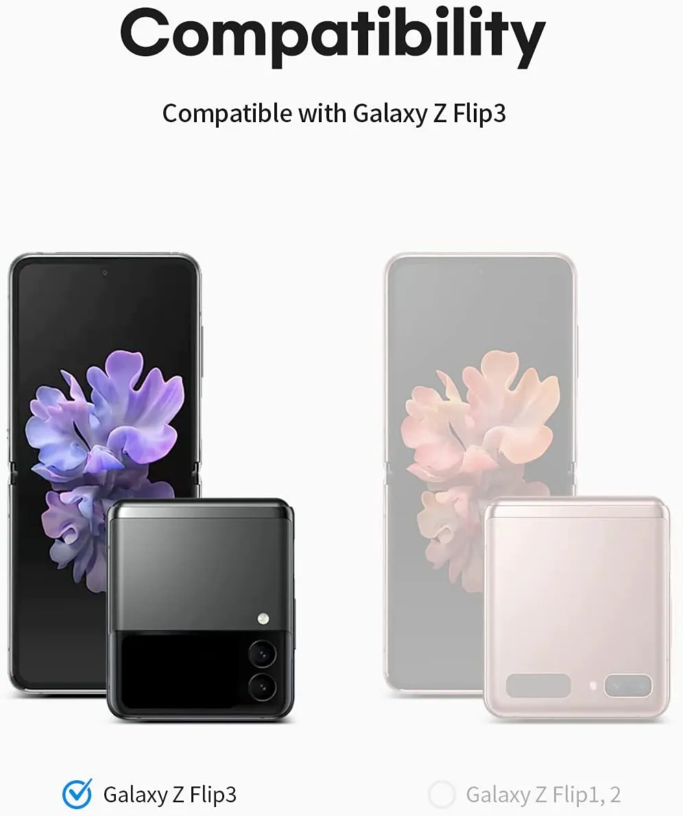 Galaxy Z Flip 3 Detachable Card Holder Leather Case