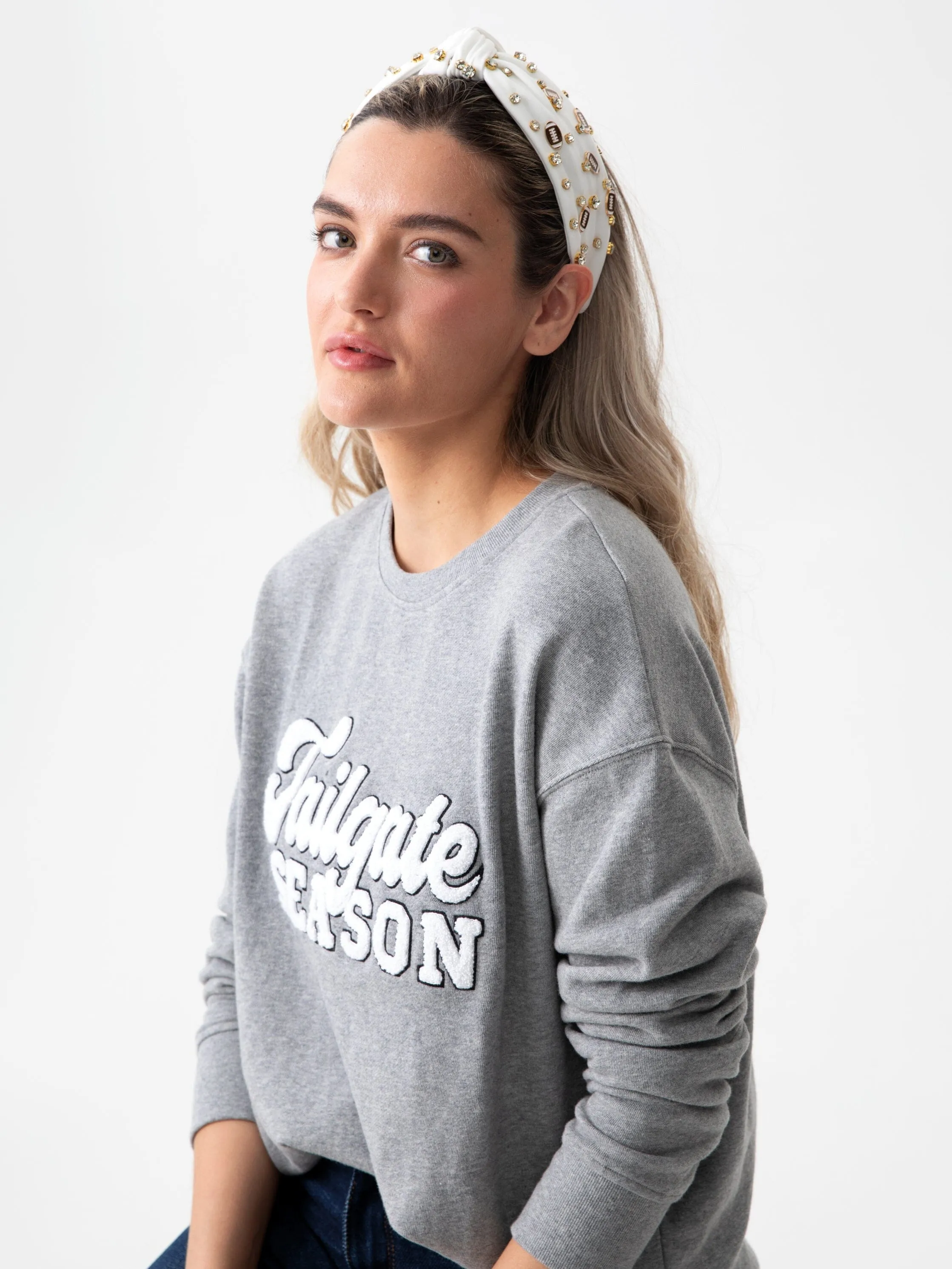 Game Day Charms Knotted Headband | Ivory