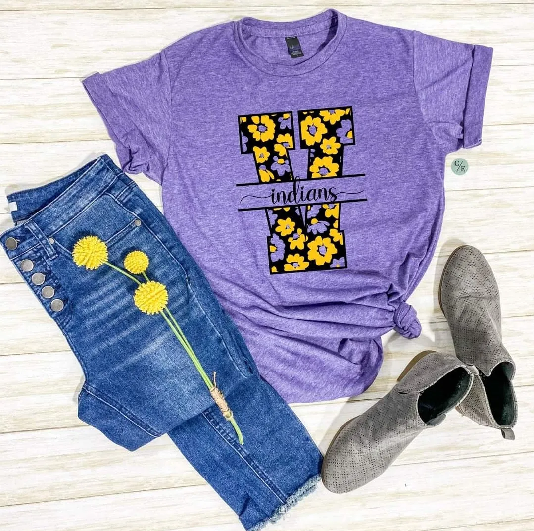 GAME DAY SCHOOL SPIRIT Floral Vibe Tee