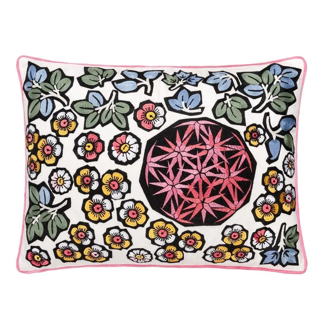 GARDEN MIX cotton satin pillow