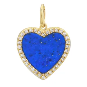 Gemstone Heart Enhancer Clasp Charm