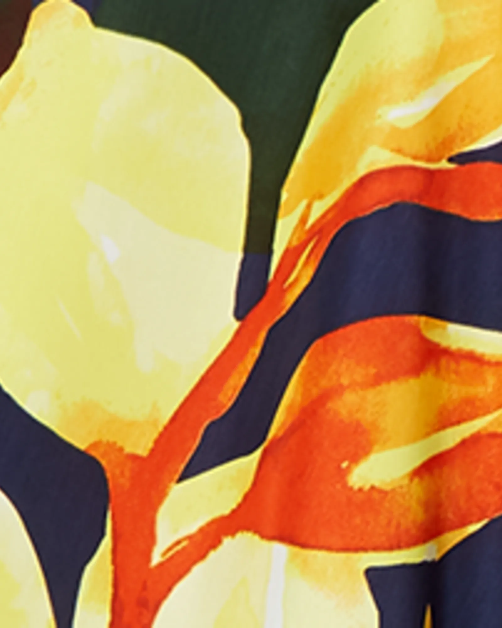 Geneva A-Line Skirt | Navy / Yellow