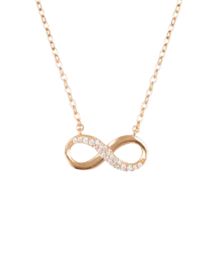 Georgini Forever Infinity Pendant w/ CZ - Rose Gold