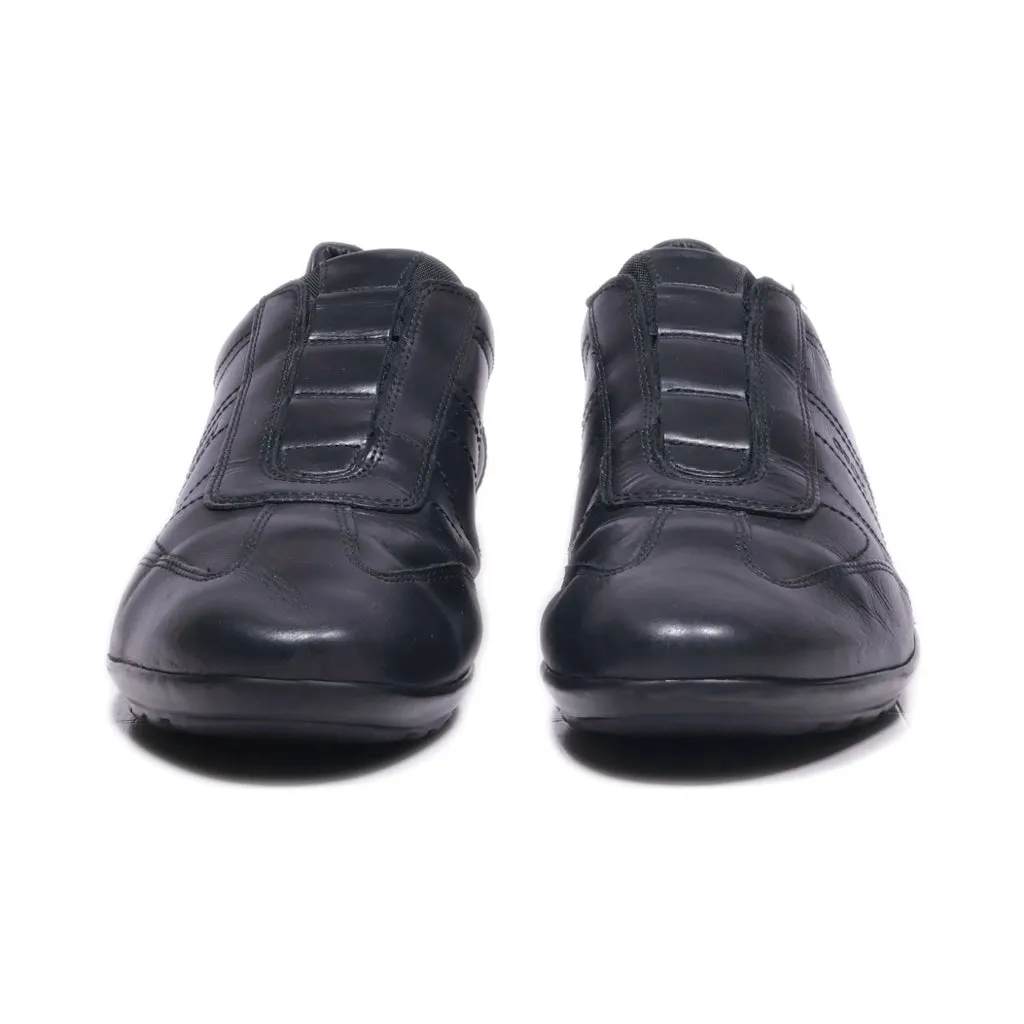Geox Symbol Low-Top Sneakers Leather Black Colour For Men