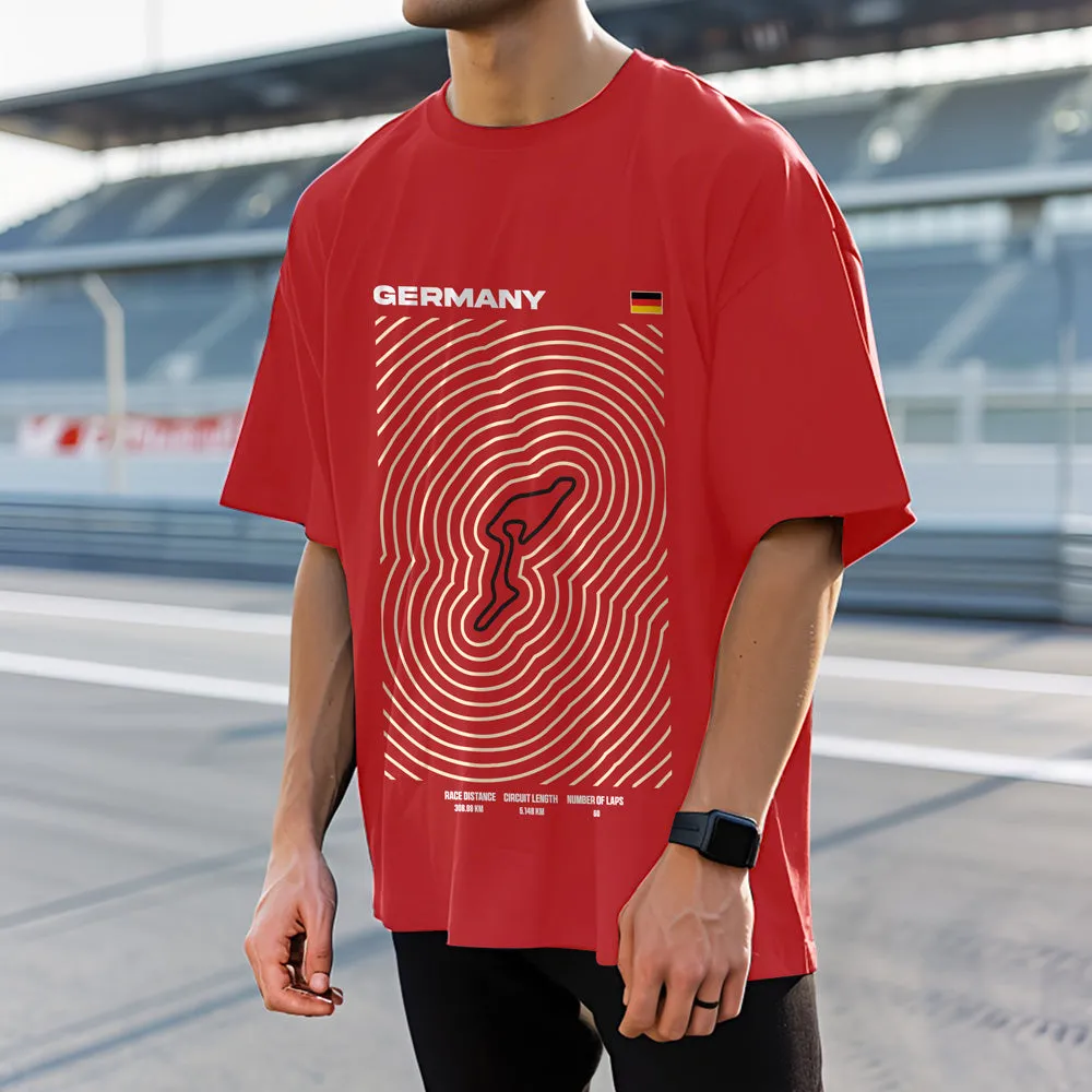 German Grand Prix Circuit Oversized T-Shirt