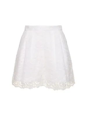 Giambattista Valli   Paisley lace cotton blend shorts 