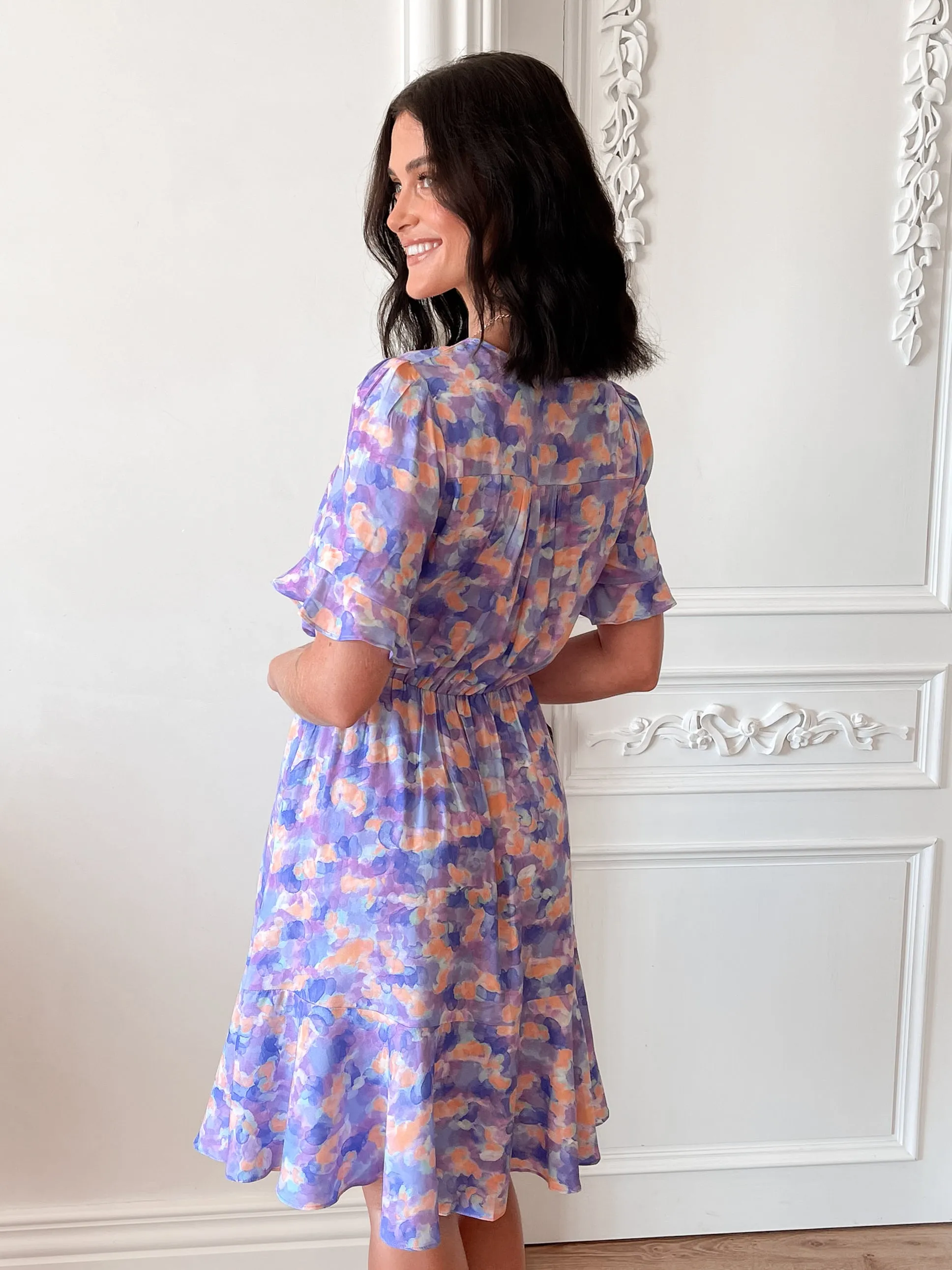 Gimlee Dress - Purple Print