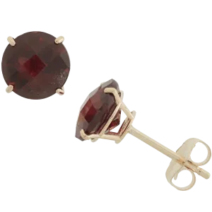 Gioelli 10k Yellow Gold 1 3-4ct TGW 6-mm Round Birthstone Stud Earrings