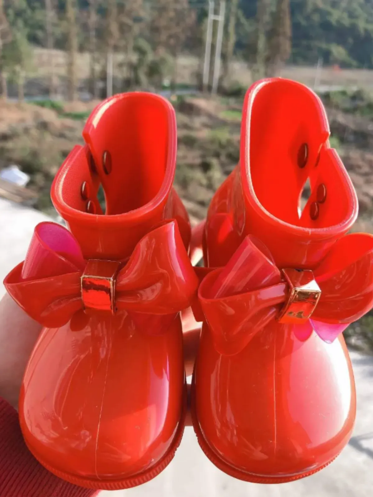 Girls Bow Cute Waterproof Rain Boots with Bow By Liv and Mia