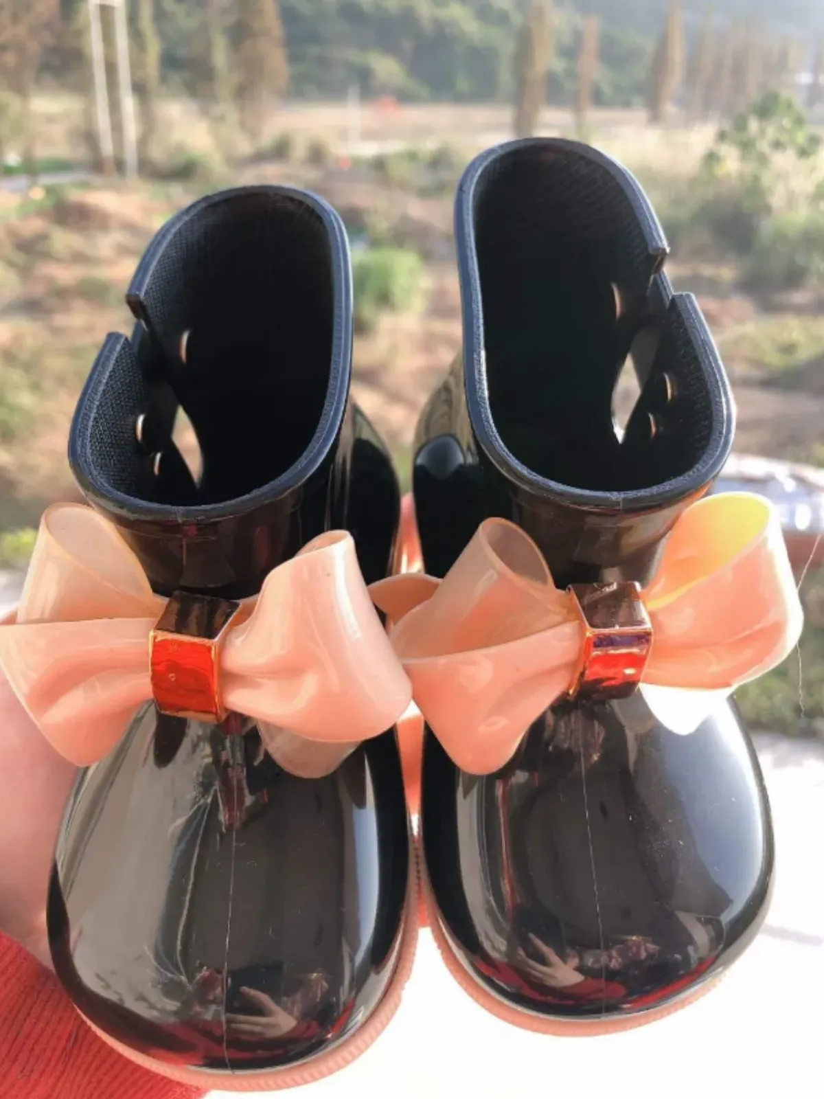 Girls Bow Cute Waterproof Rain Boots with Bow By Liv and Mia