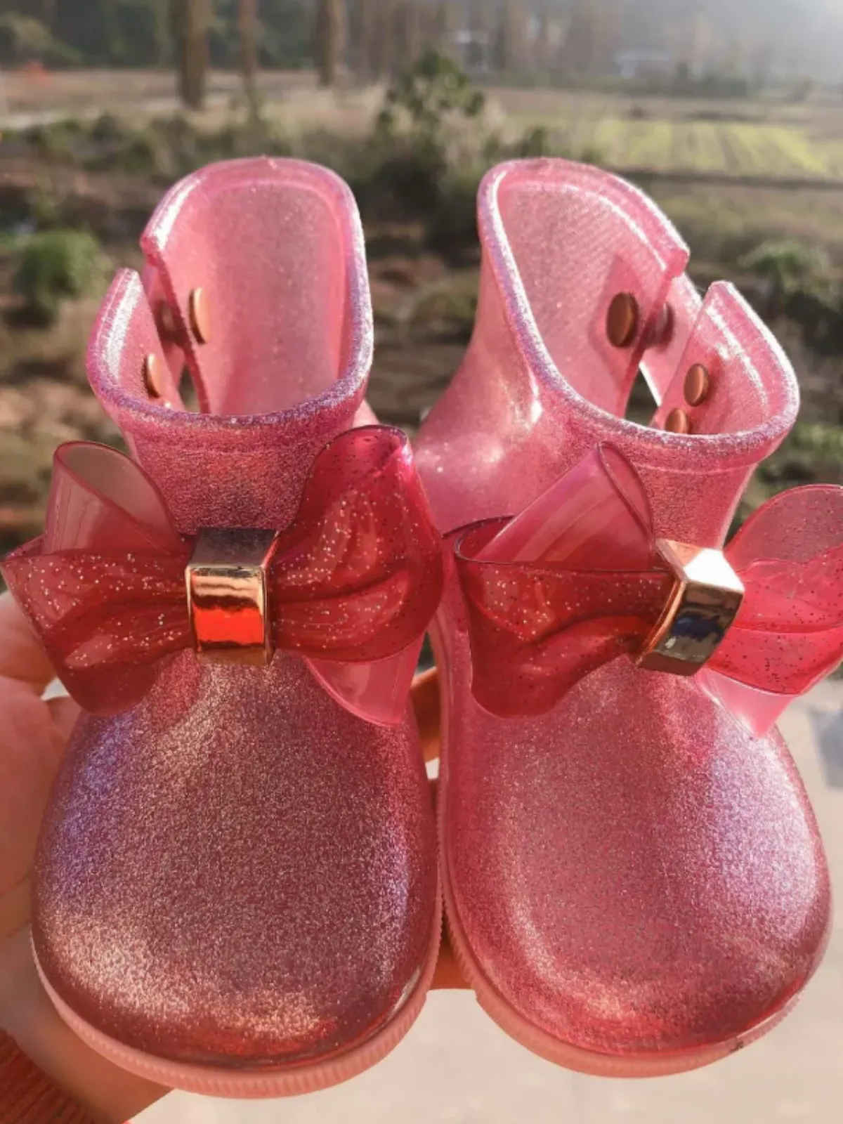 Girls Bow Cute Waterproof Rain Boots with Bow By Liv and Mia