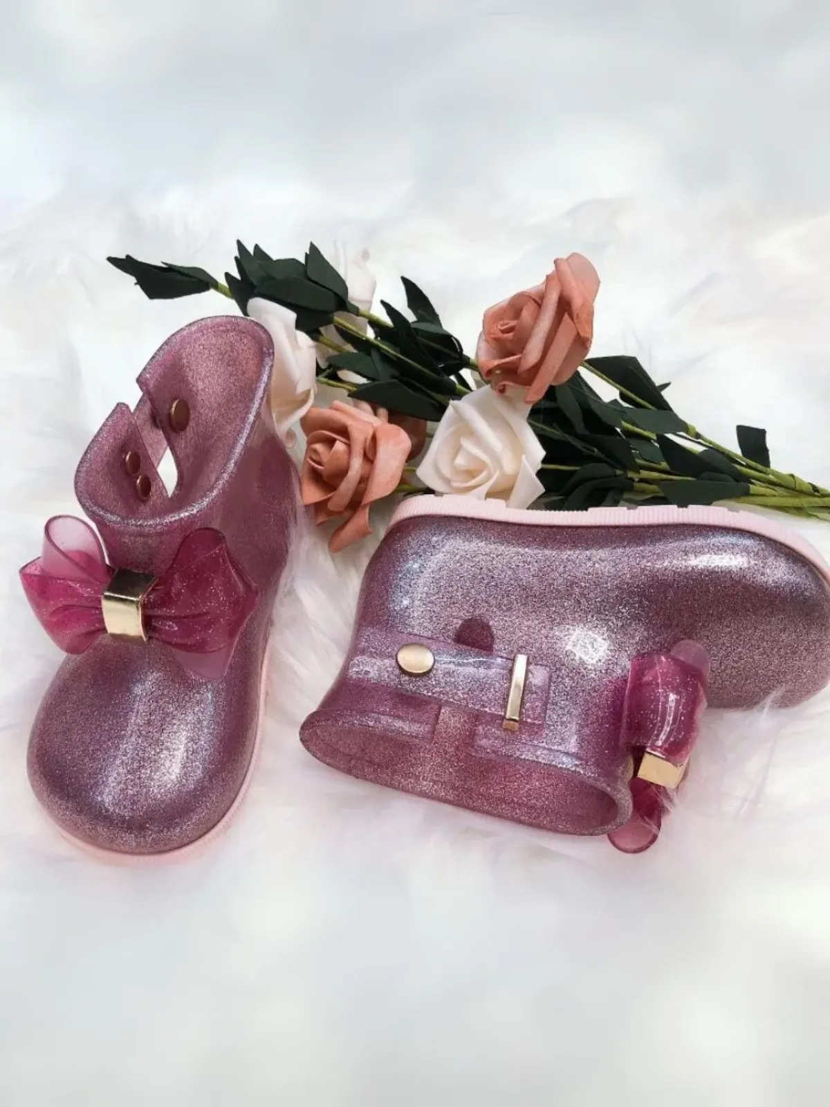Girls Bow Cute Waterproof Rain Boots with Bow By Liv and Mia