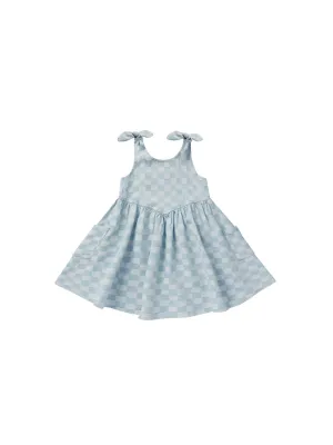 Girls Dress | Summer-Blue Check| Rylee and Cru