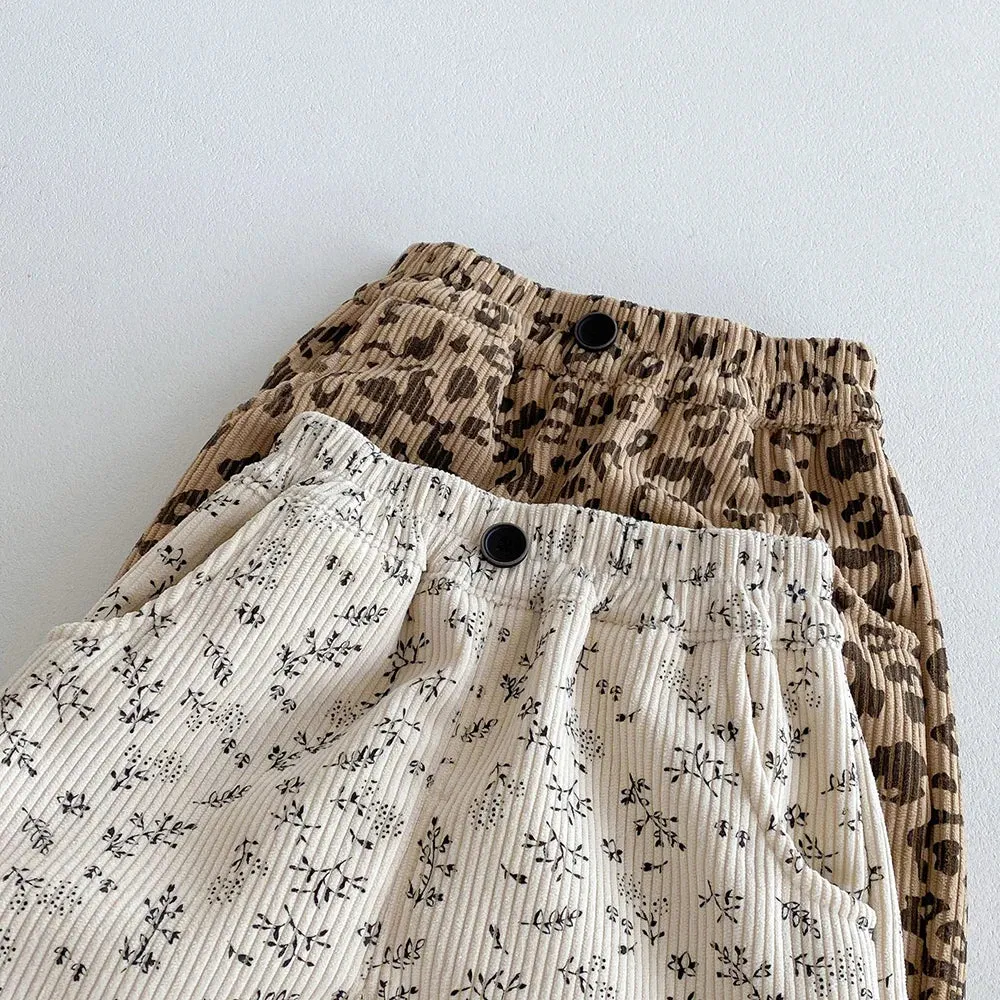 Girls Fleece-Lined Printed Pants