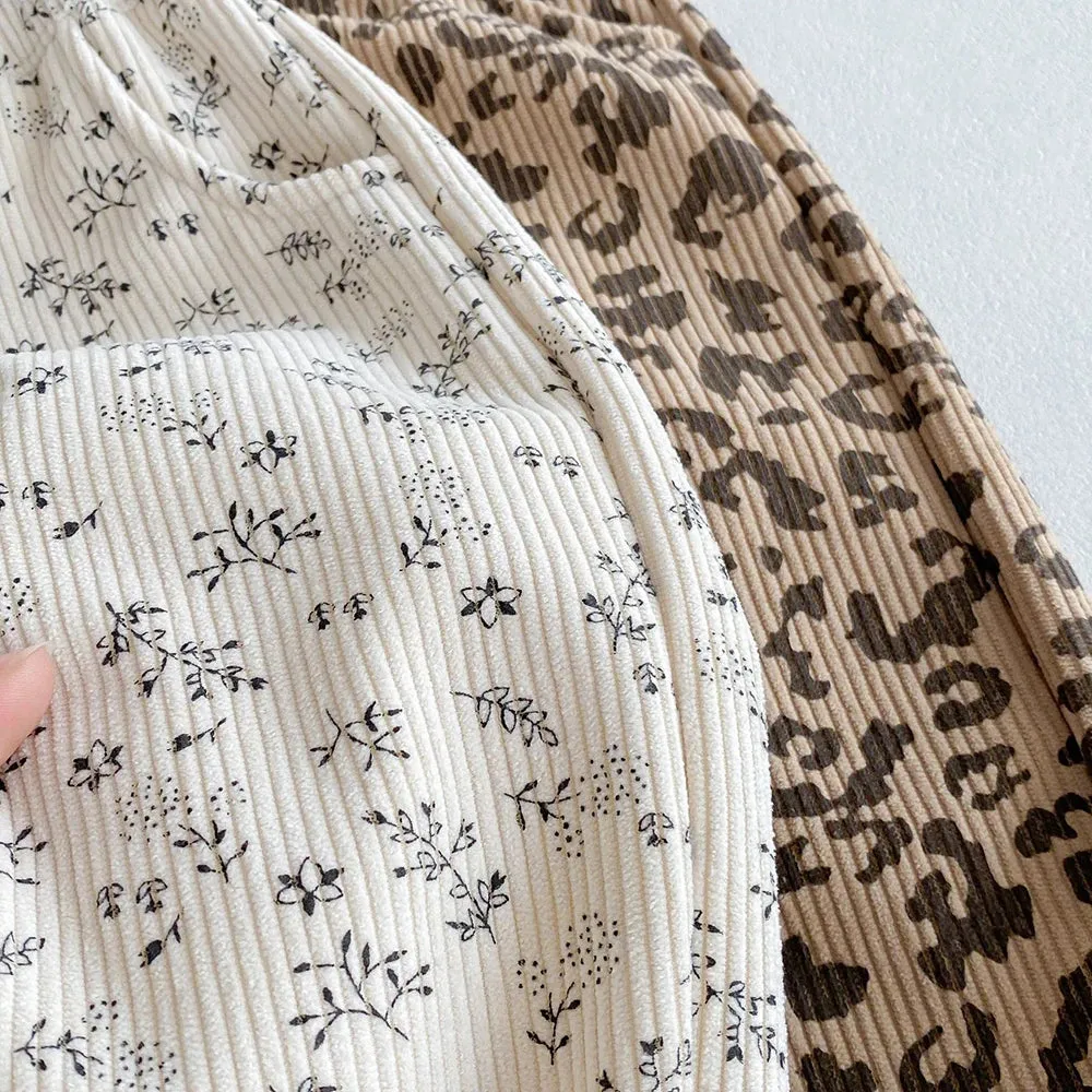 Girls Fleece-Lined Printed Pants