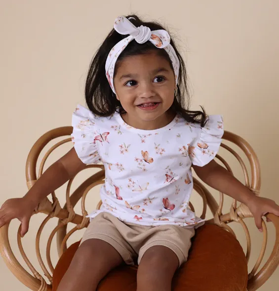 Girl's Organic-cotton Butterfly T-shirt