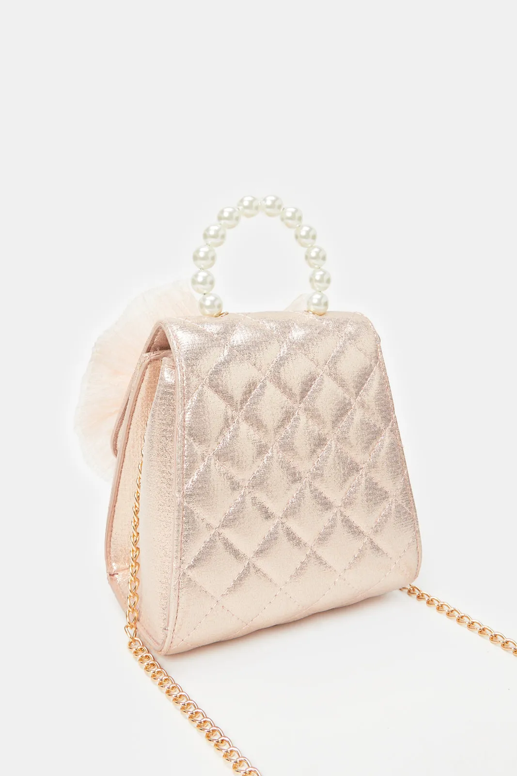 Girls Pink Embellished Day Bag