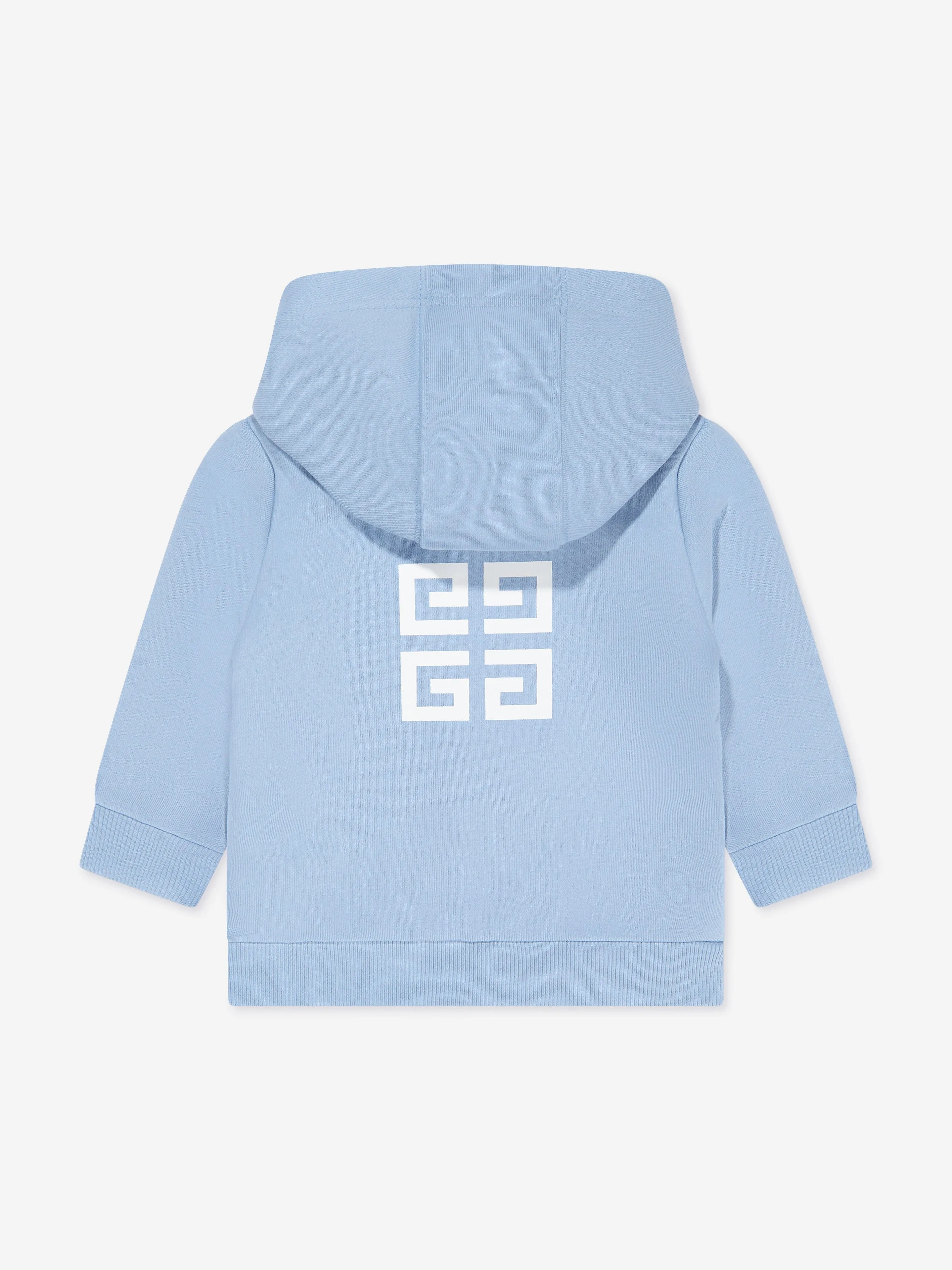 Givenchy Baby Boys Logo Zip Up Hoodie in Blue