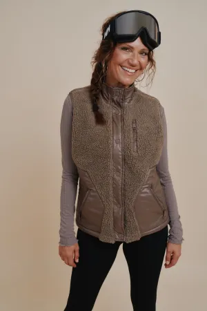 Glacier Fleece Vest Hazel Brown