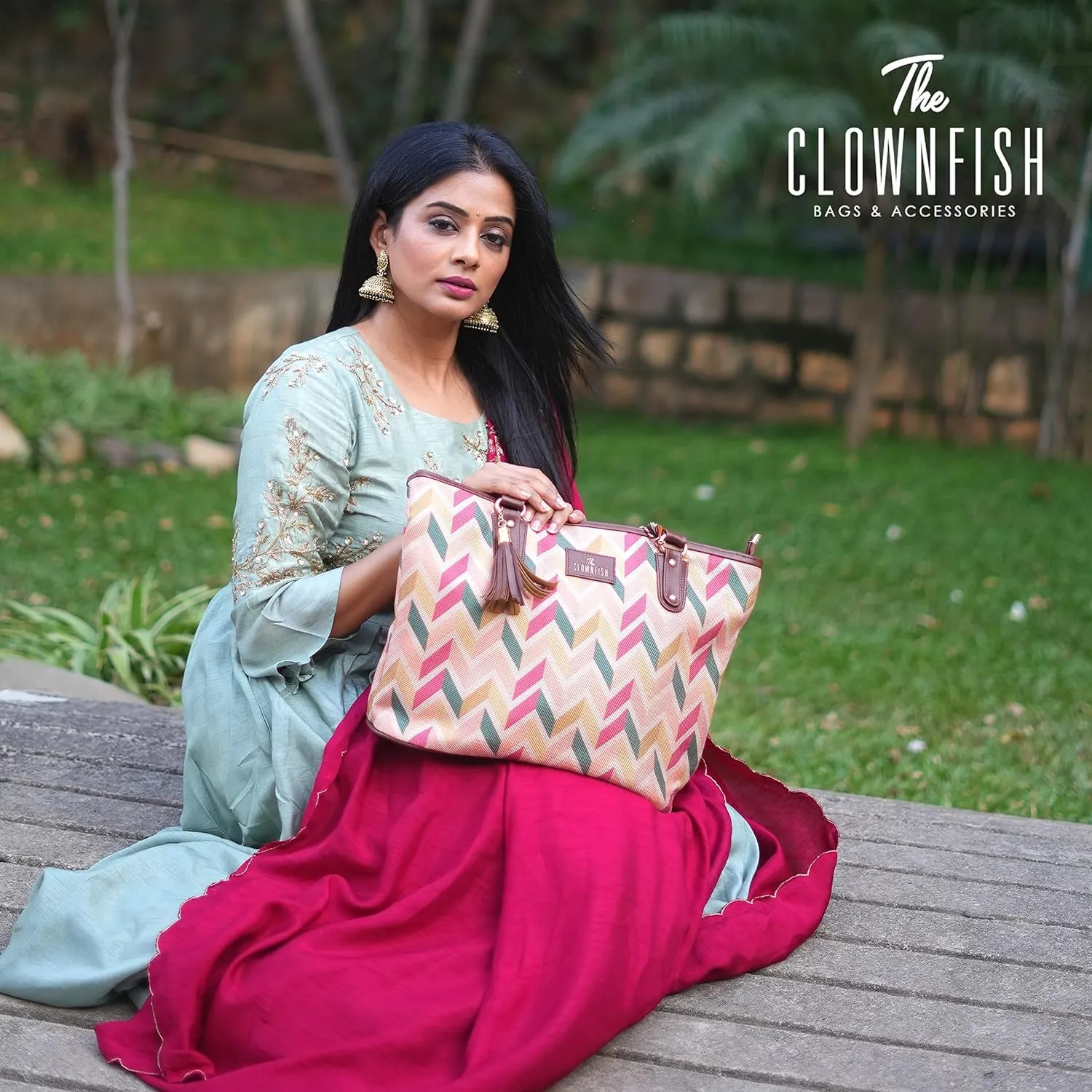 Gleevers X THE Clownfish Anniversary Gift | Fabric Shoulder Bag, Office Bag, Tote Bag, Hand Bag for Women | Gift for Women | Gift for Sister | Valentine Gift for Girlfriend (Shoulder Bag-Small)