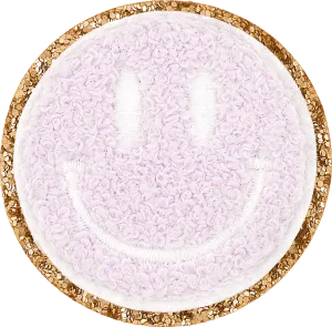 Glitter Smiley Face Patch