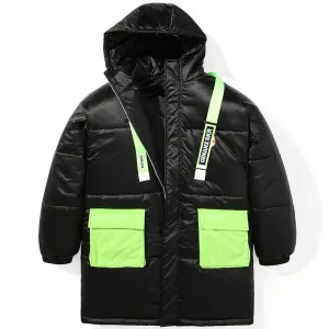 Glossy Waterproof Long Padded Coat