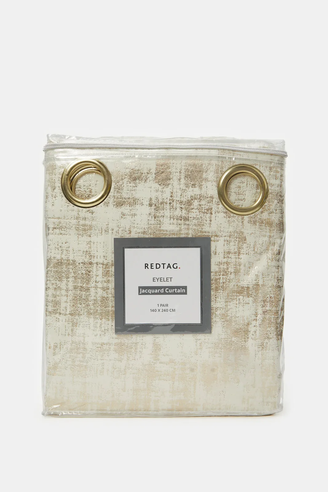 Gold 2 Piece Foil Print Velvet Curtain (Without Lining)