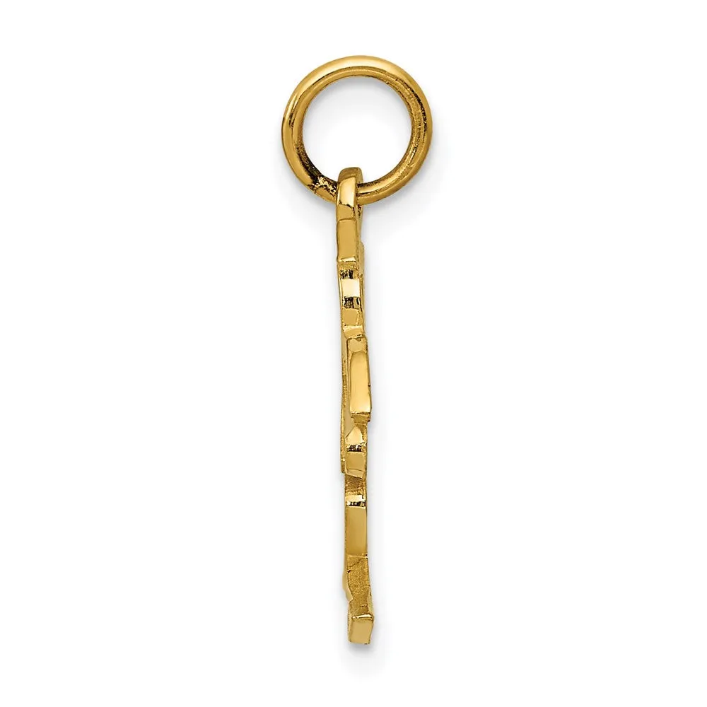 Gold Chinese Character Love Necklace Pendant Model-C1082