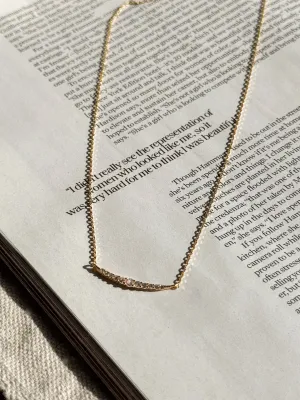 Gold Dip Crescent Necklace