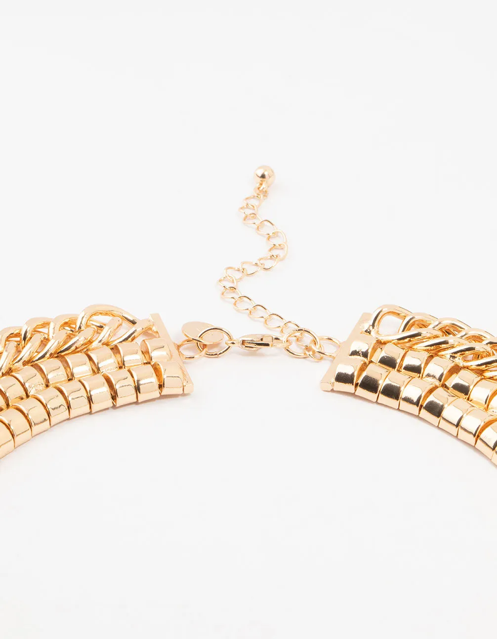 Gold Multiple Chains Chunky Necklace