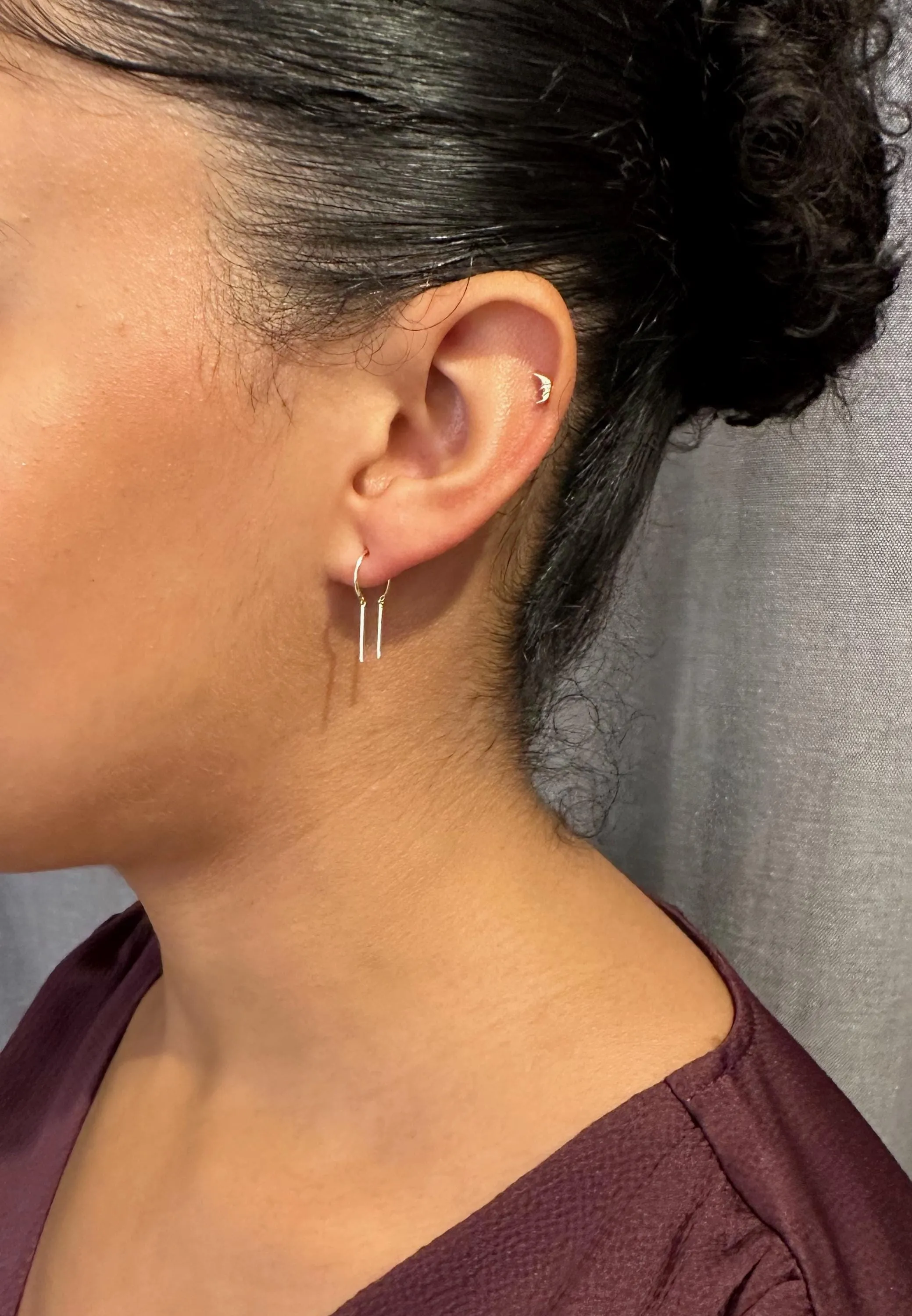 Gold Simple Threader Earrings