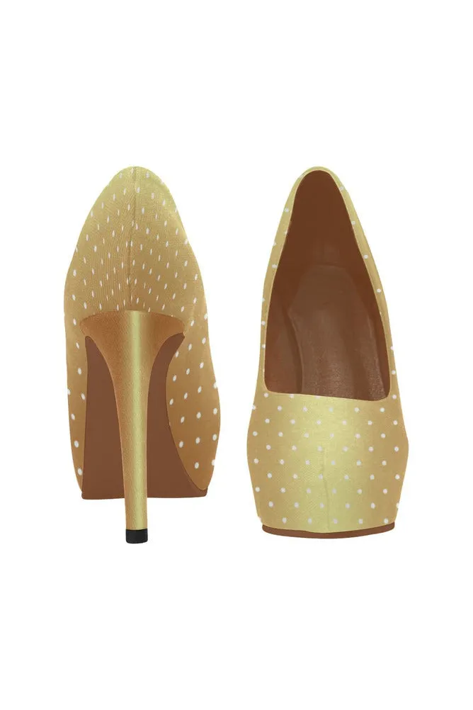 Golden Polka dot High Heels