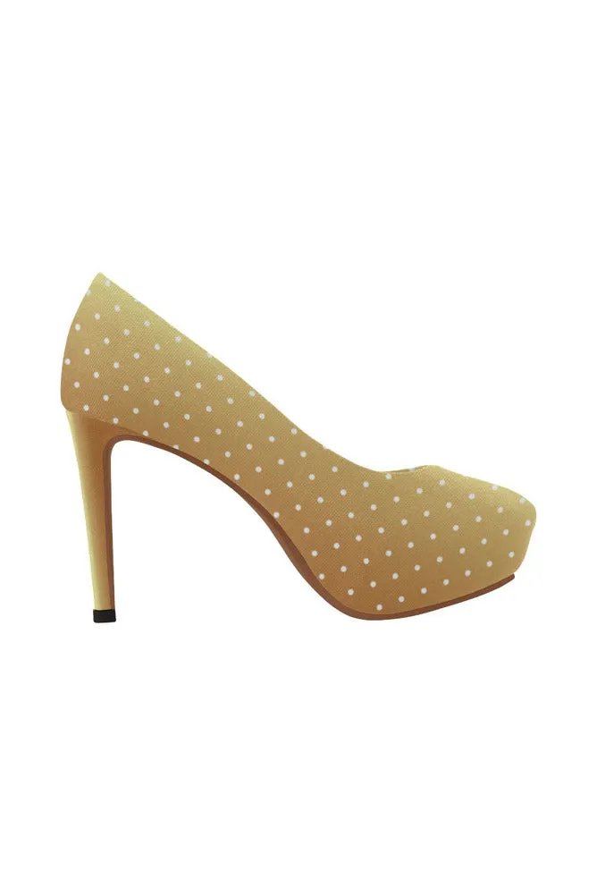 Golden Polka dot High Heels