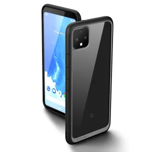 Google Pixel 4 Unicorn Beetle Style Clear Case-Black
