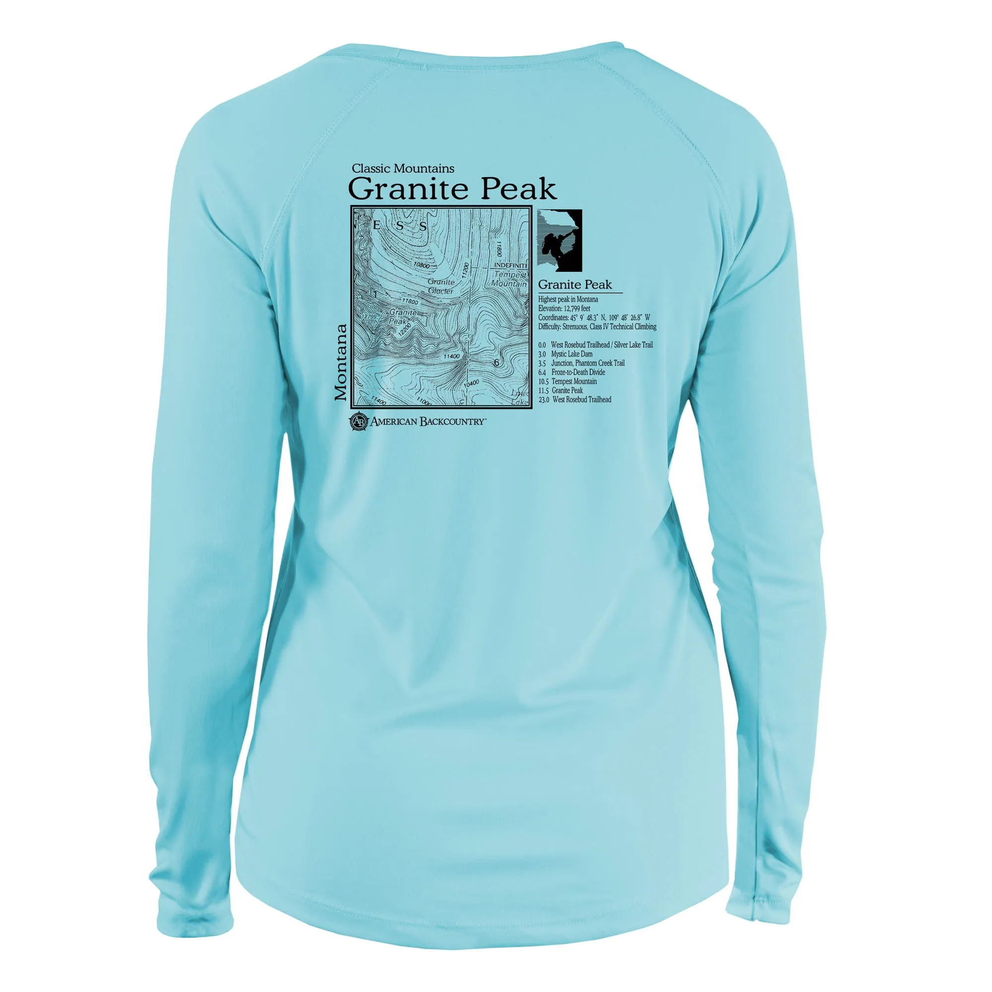 Granite Peak Classic Mountain Long Sleeve Microfiber Women's T-Shirt
