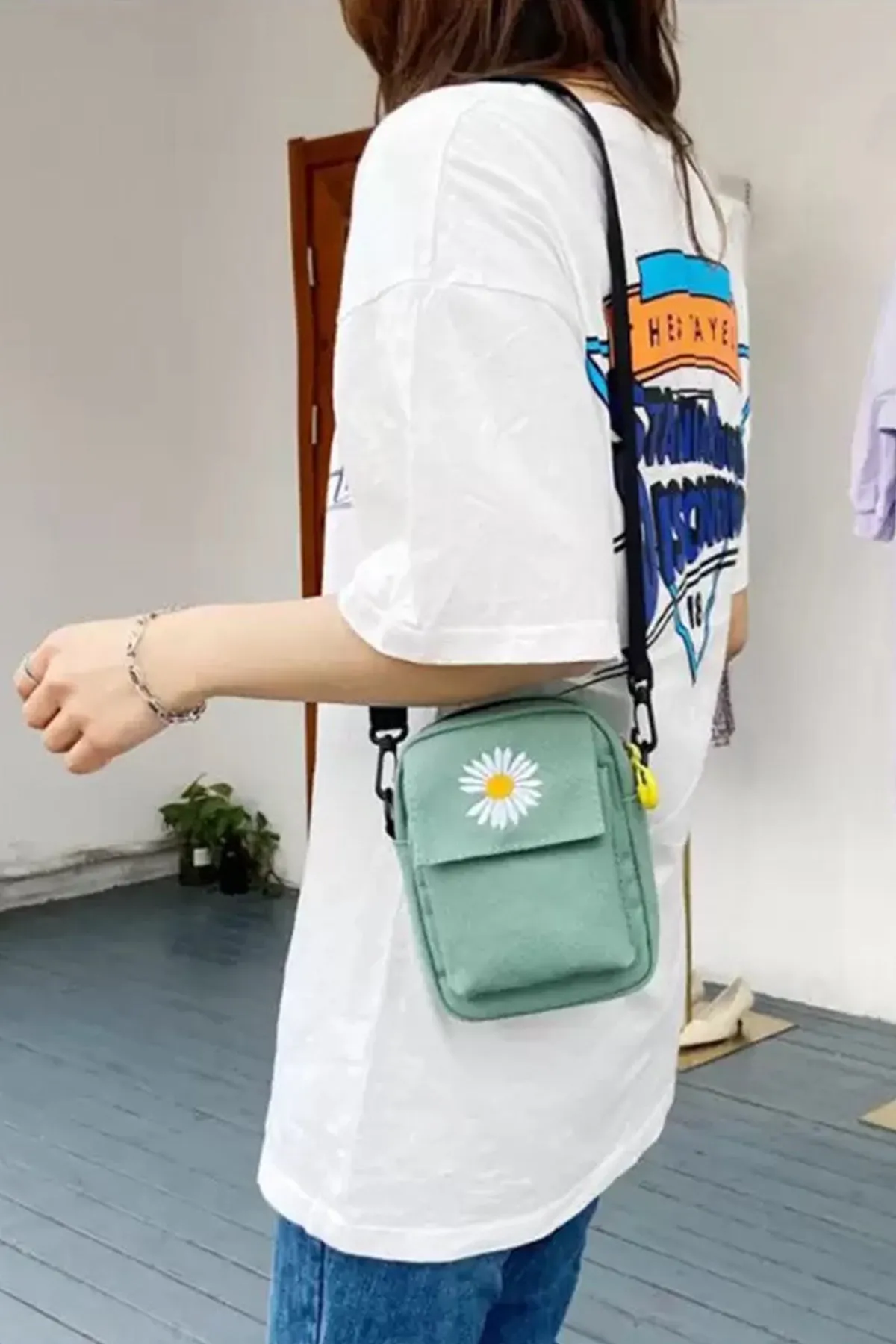 Grey Mini Canvas Bag - A23 - WHB0045